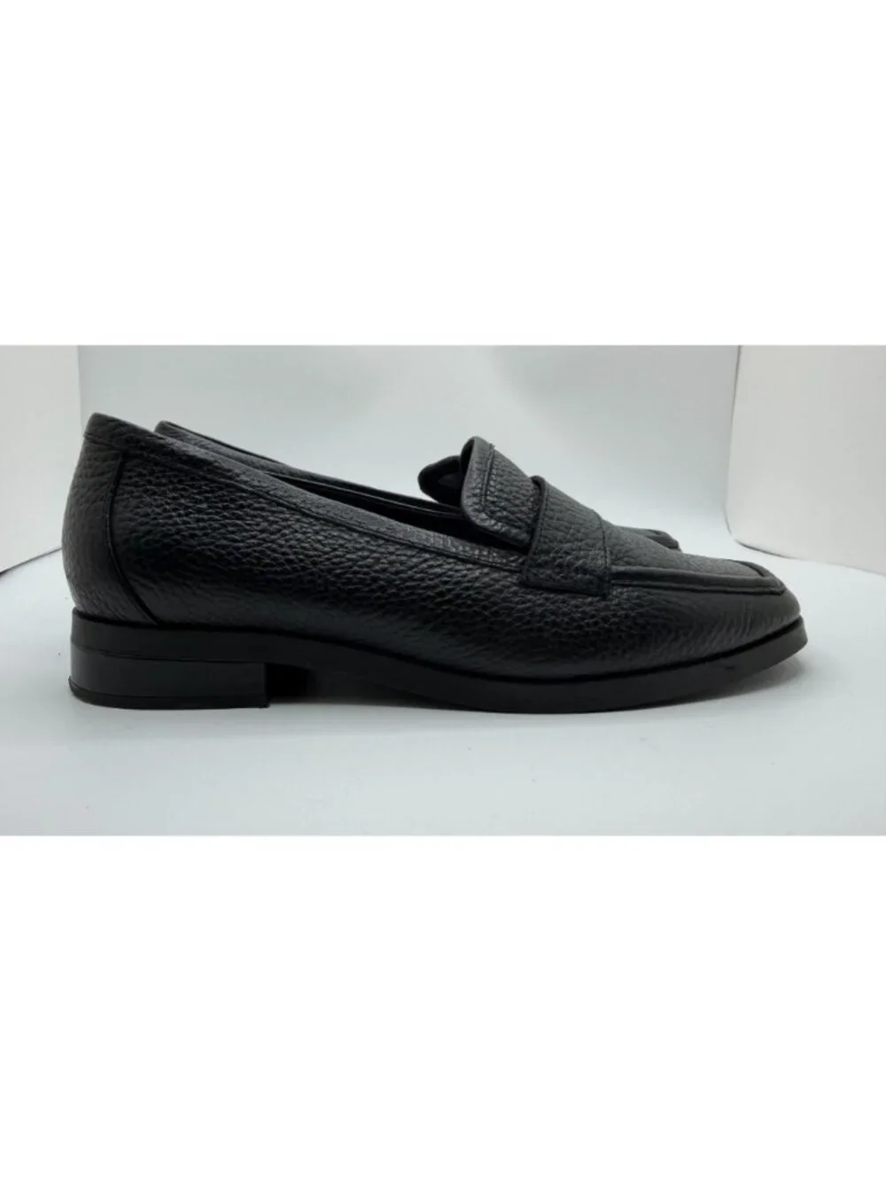 Vionic Sellah Tumbled Leather Penny Loafers Black Women Size 8 Work Casual Shoes